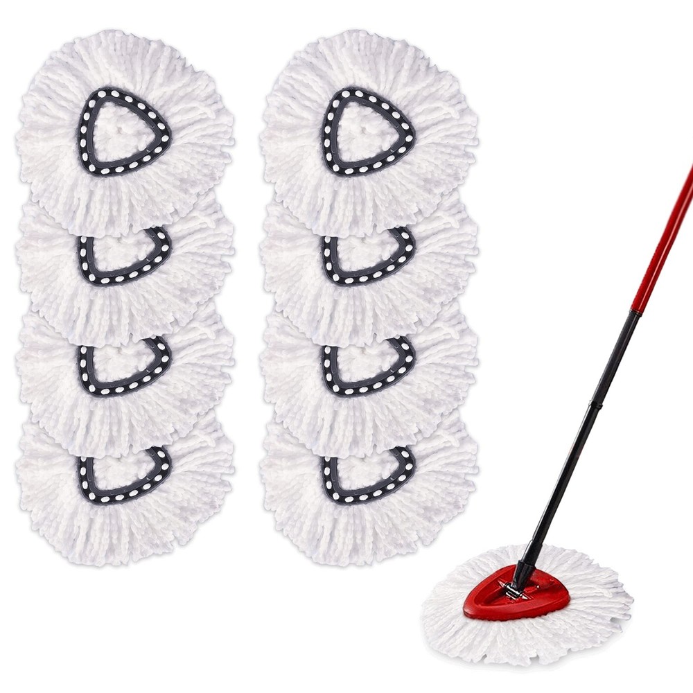 8PCS Mop Replacement Head,100% Microfiber Mop Refills Spin Mop Replacement He...