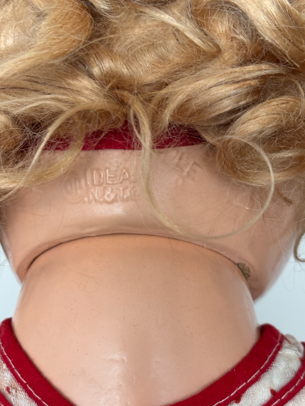 27" IDEAL SHIRLEY TEMPLE FABULOUS, 1930S, COP MARK, ORIG. COMPO DOLL, NEAR MINT