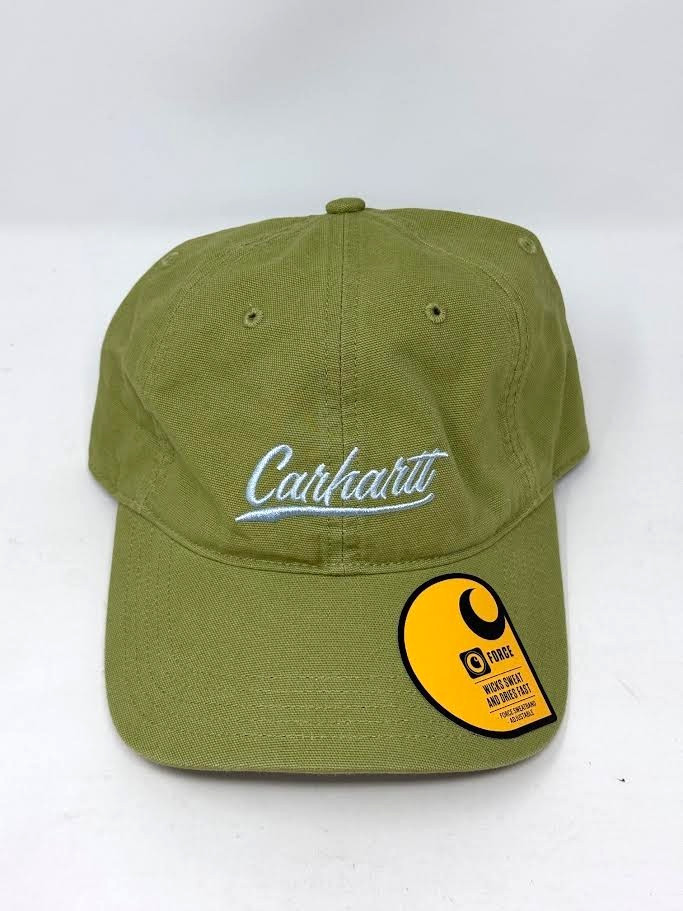 CARHARTT ' WOMENS ' CANVAS SCRIPT CAP ' GREEN/BLUE ' ADJUSTABLE