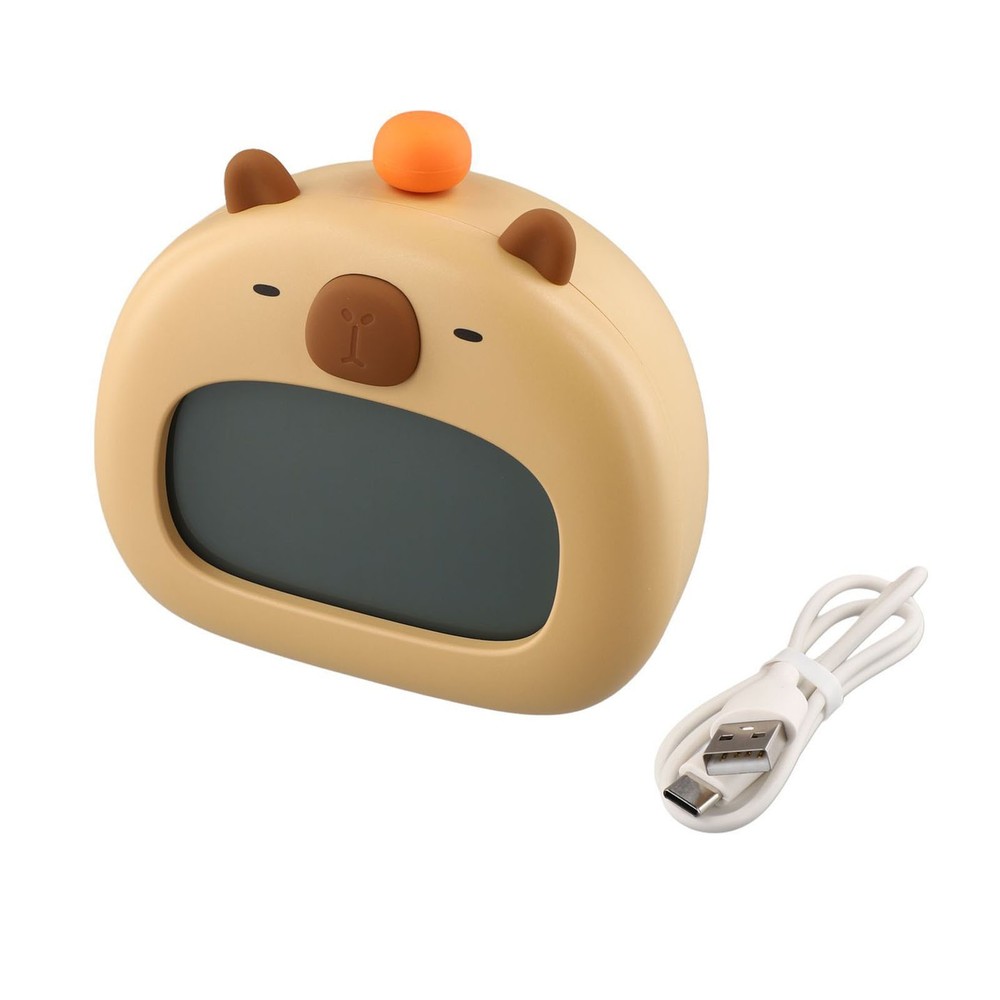 Capybara Shaped LED Alarm Clock Timer Soft Lighting for Any Room Decor