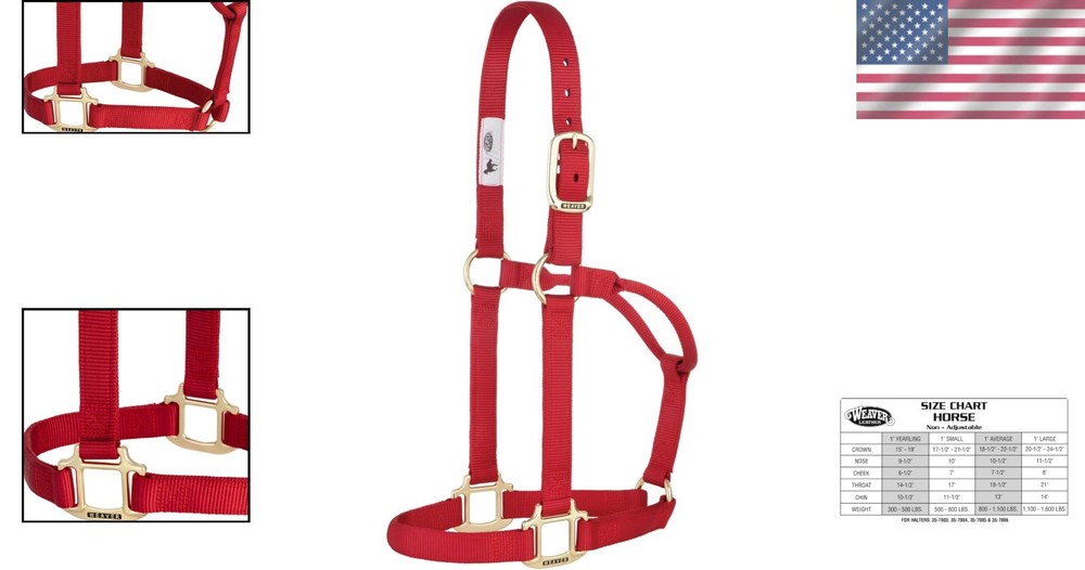 Nylon Weaver Horse Halter, Adjustable & Comfortable