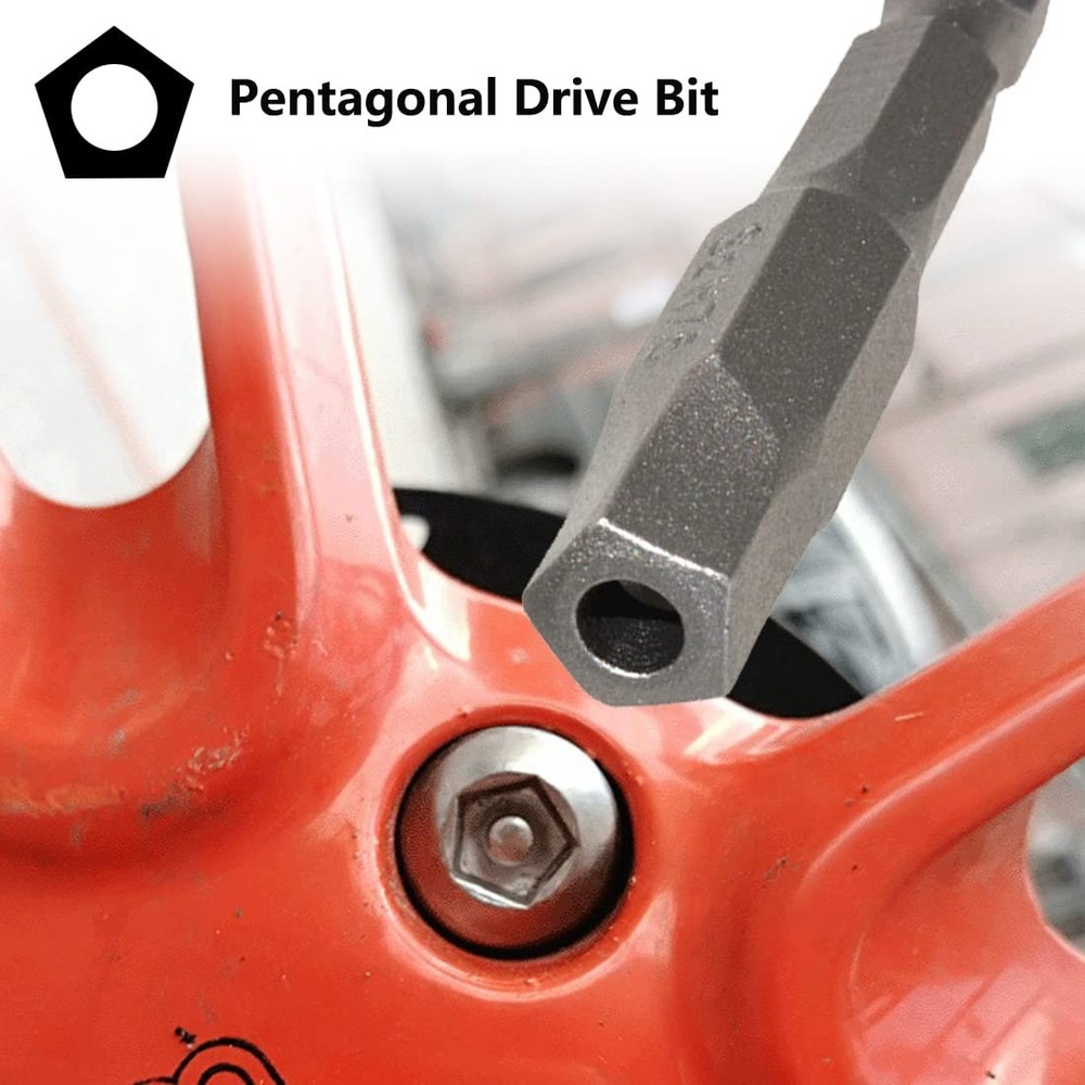 10pcs Magnetic Pentagonal Drive Bit 5 Sided Pentagon Head Screwdriver Bits Se...