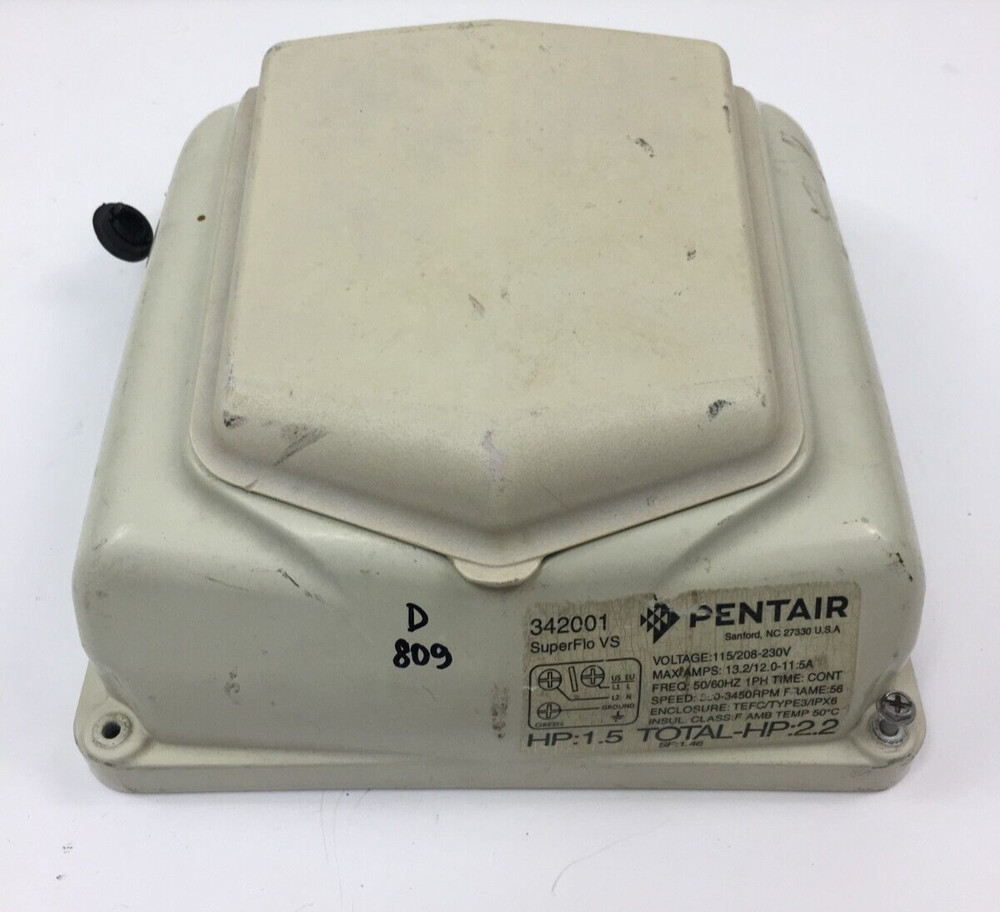 Pentair 342001 SuperFlo Vs Pump Control Panel ONLY used #D809