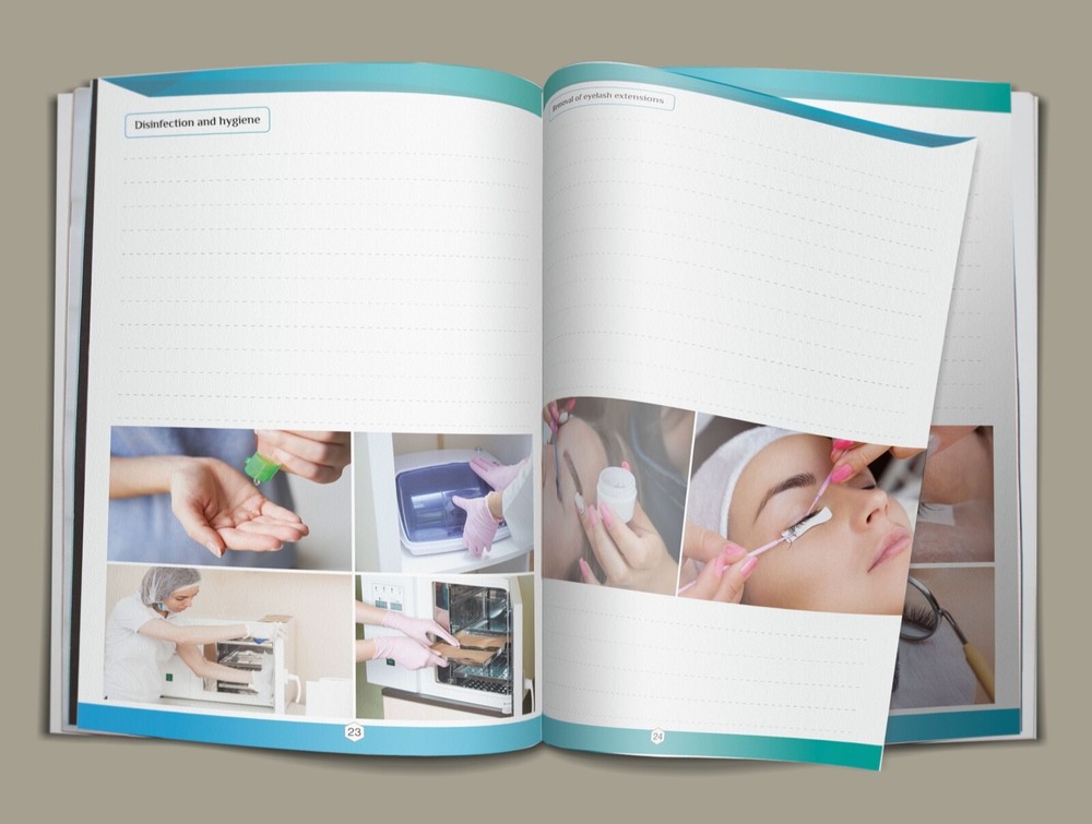 Eyelash Extension Workbook, Lash Student Practice Manual, Lash Extension Guide