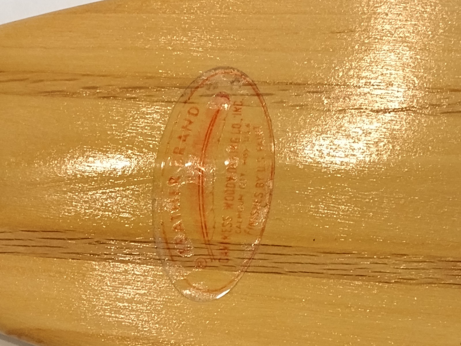 🛶 Caviness Feather Brand Mini Wooden Canoe Paddle Oar Store Promo 18"