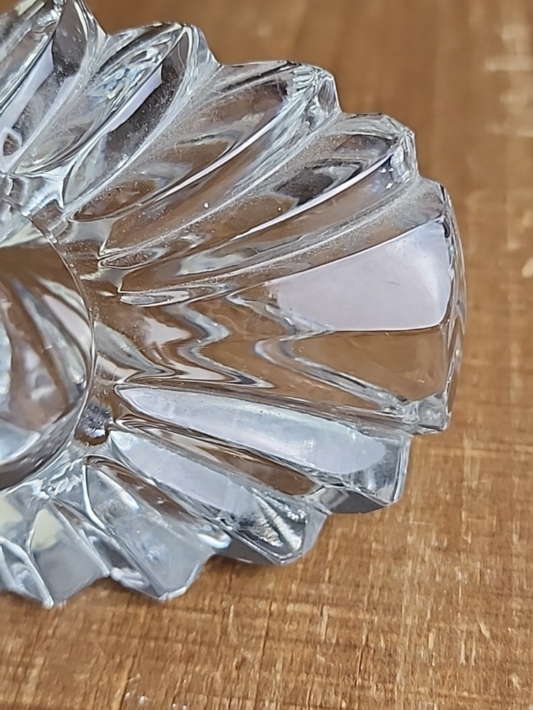 Gorham Decorative Crystal Clock Full Lead Crystal Needs Battery