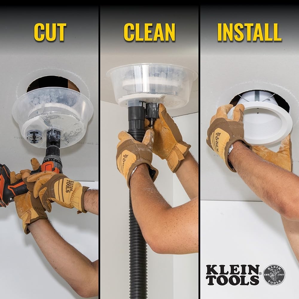 Precision Adjustable Round Hole Cutter for Drywall with Vacuum Port Integration