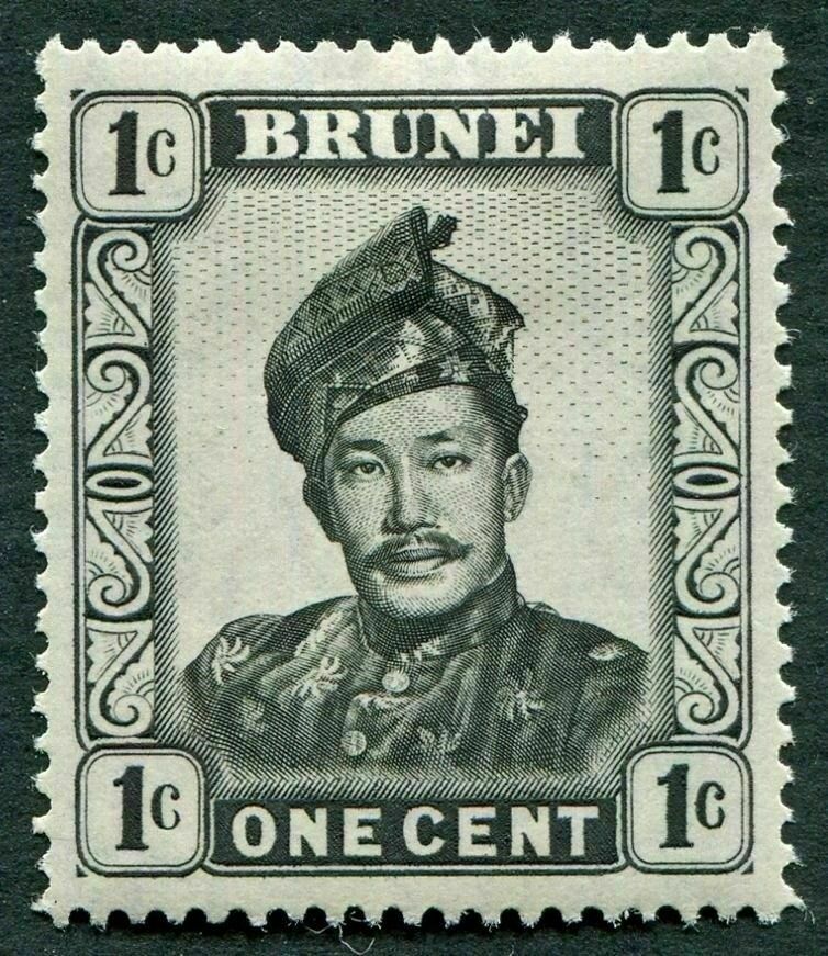 BRUNEI 1952 SG100 1c. BLACK - WMK. MULT. SCRIPT  -  MNH