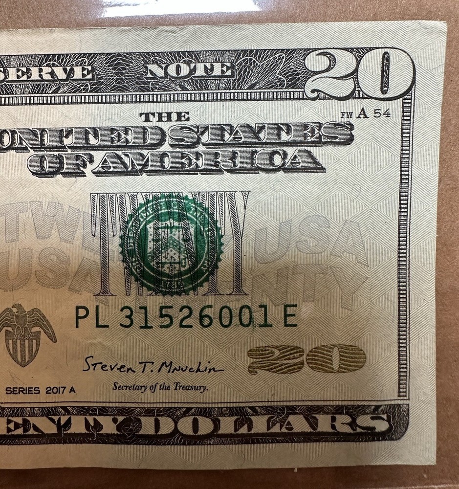 $20 BILL INK SMEARS RARE