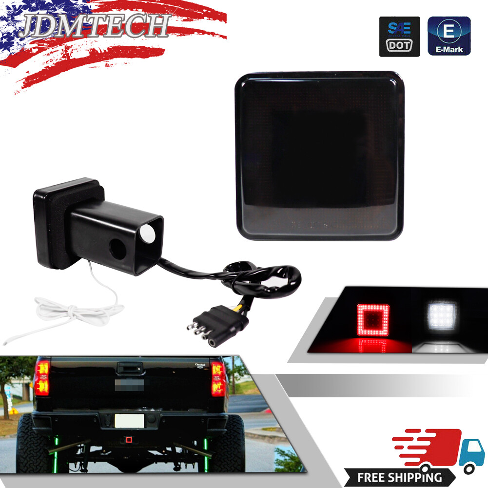 2" LED Super Bright Brake Backup Light Trailer Hitch Cover For Towing & Hauling