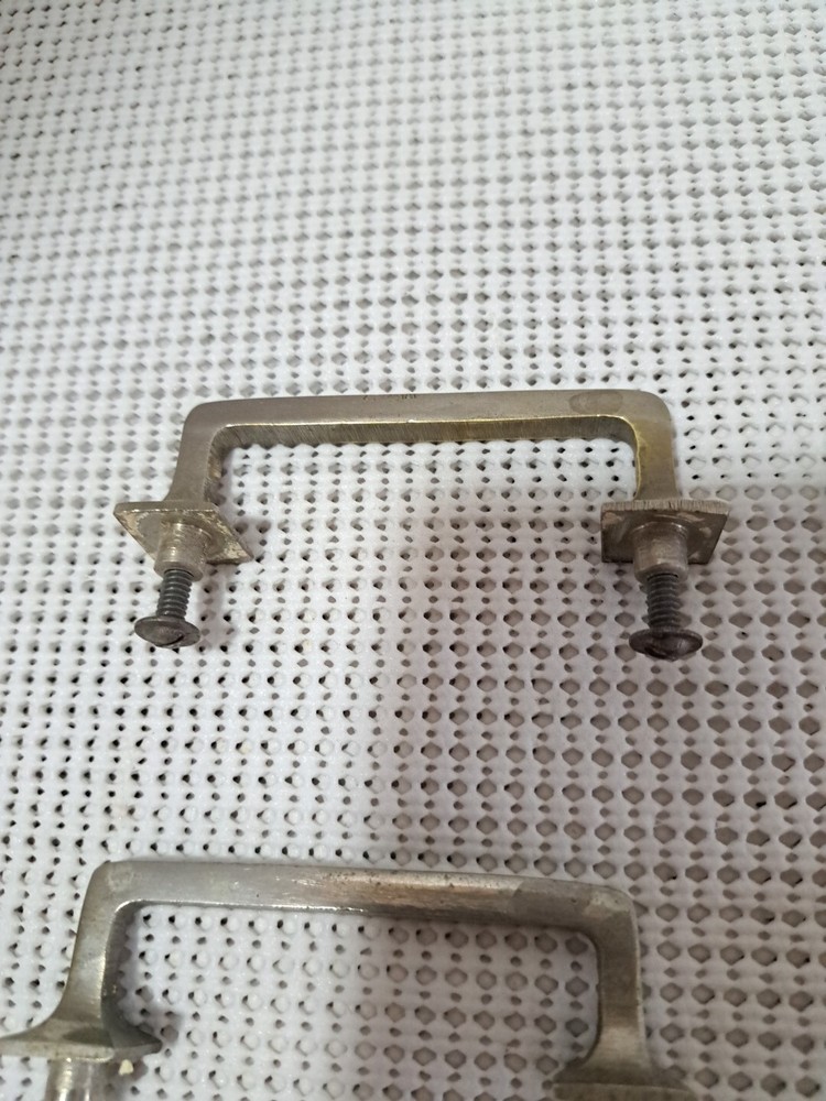 Salvaged Cabinet Drawer Pulls Handles (Brass Brushed Nickle or Aluminum) Pull