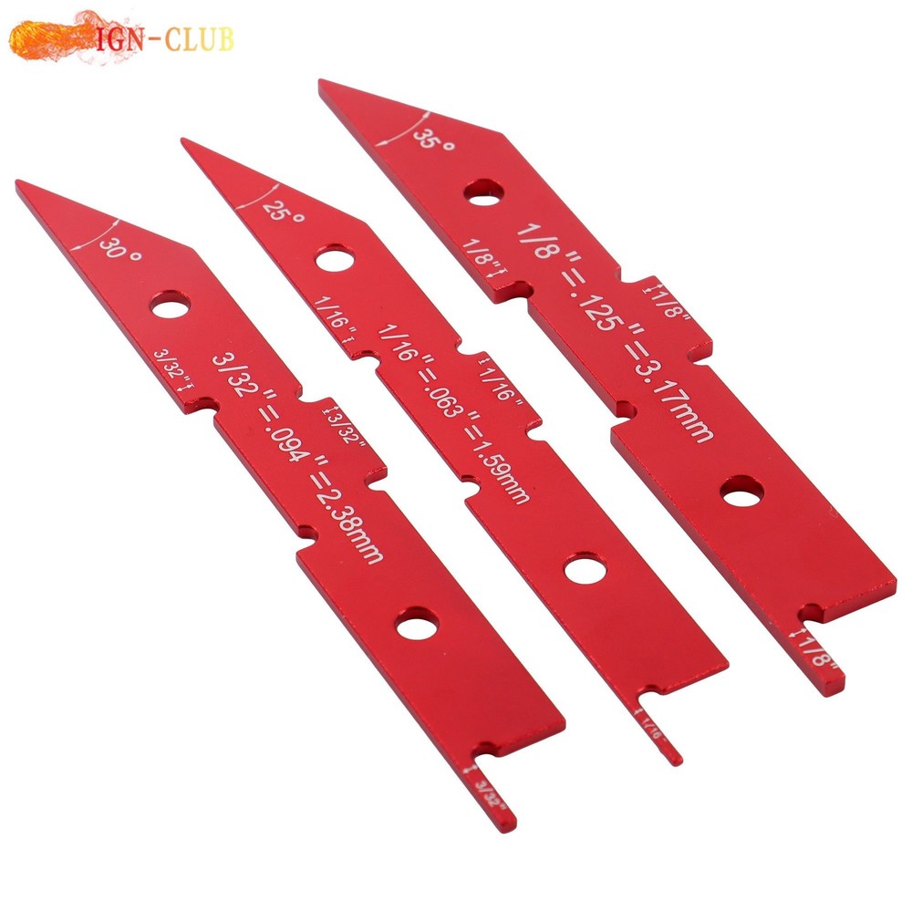 14 Pcs Aluminum Router Table Setup Bars Precision Setup Blocks Height Gauge Set