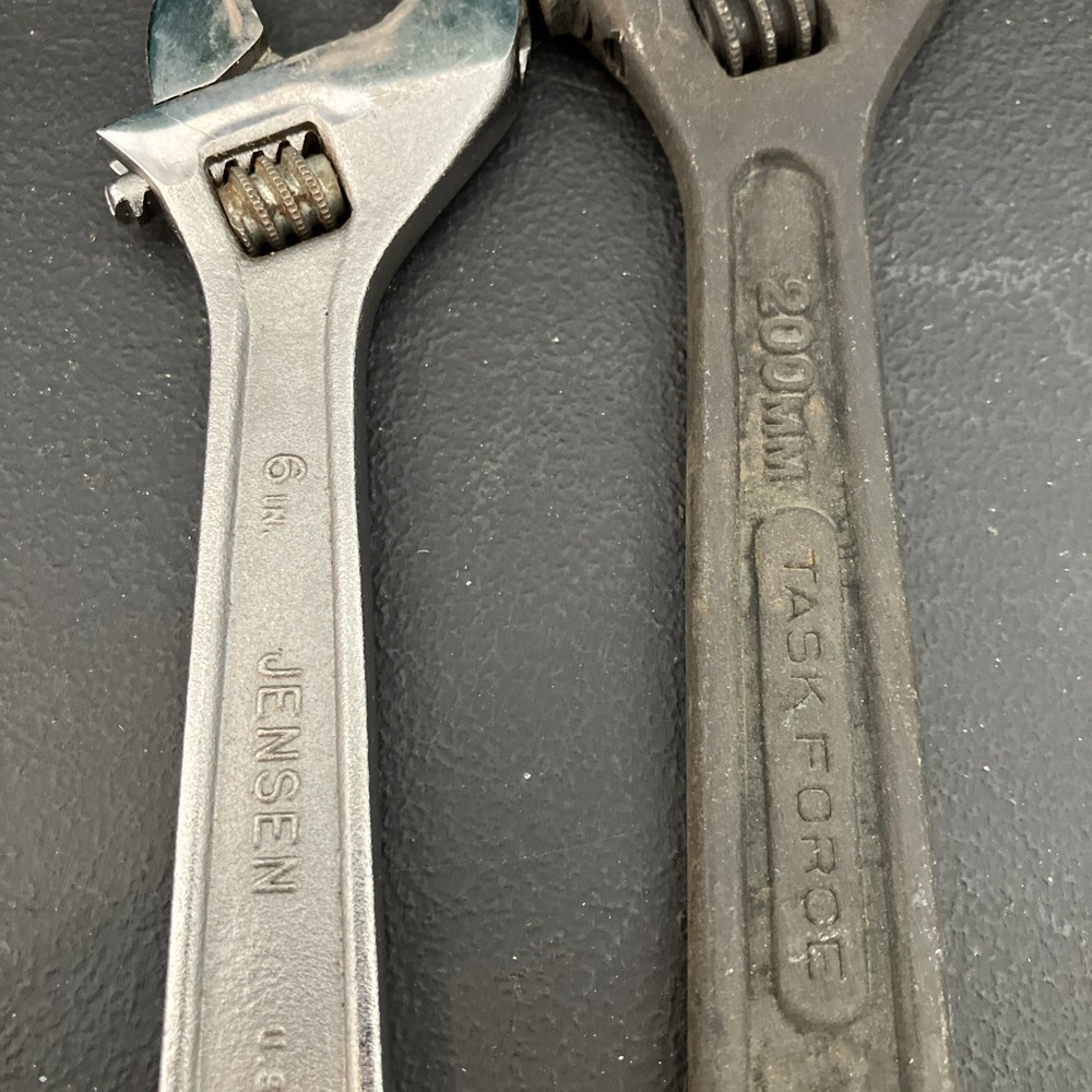 Set of 2 Adjustable Wrench Tools - Taskforce 8” & Jensen 6"