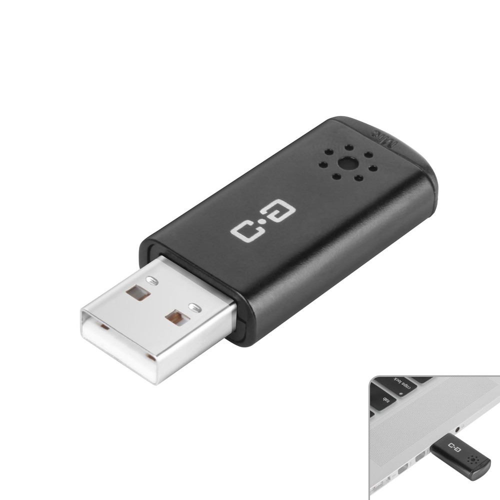 USB Microphone Cordless Mini-Sized Portable for Laptop and Desktop Computer