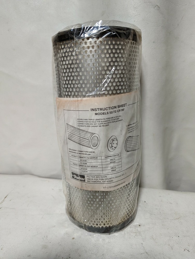 Parker 927373 Hydraulic Filter Element Models 52/72