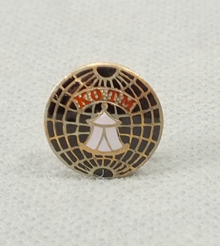 Vintage KOTM Enameled KNIGHTS OF THE MACCABEES Masonic PINBACK