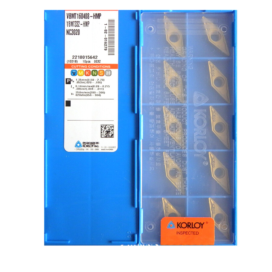 KORLOY VBMT160408-HMP NC3020 Carbide Inserts CNC TOOL