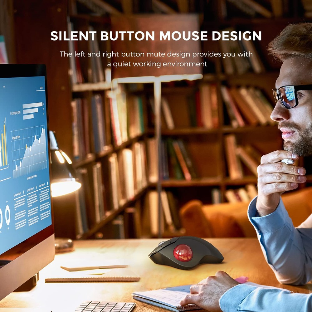 ECHTPower Trackball , Easy Thumb Control Ball , Precision and Smooth Tracking...