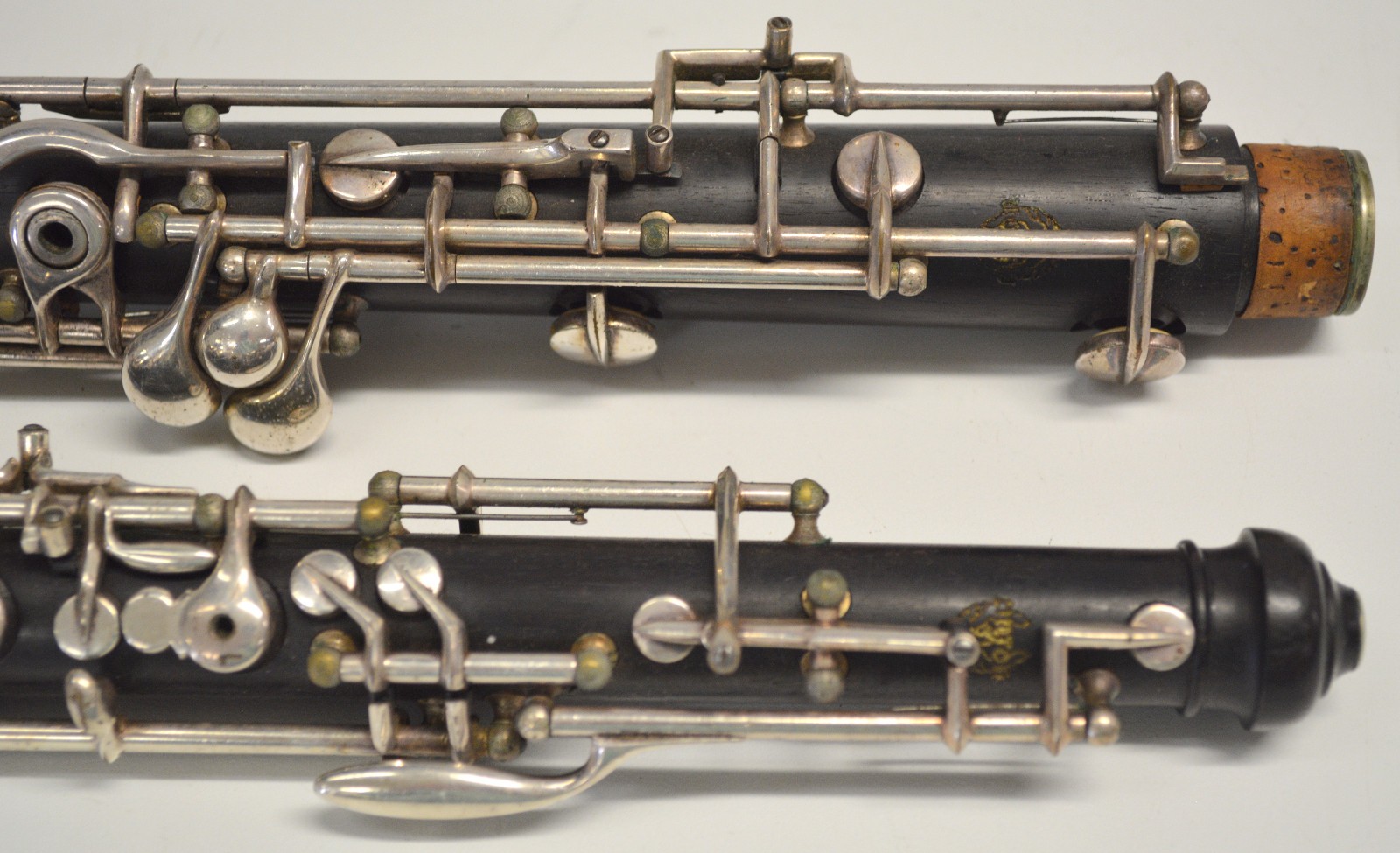 LINTON PARIS OBOE, MODIFIED SYSTEM, GRENADILLA WOOD BODY W/PLASTIC BELL