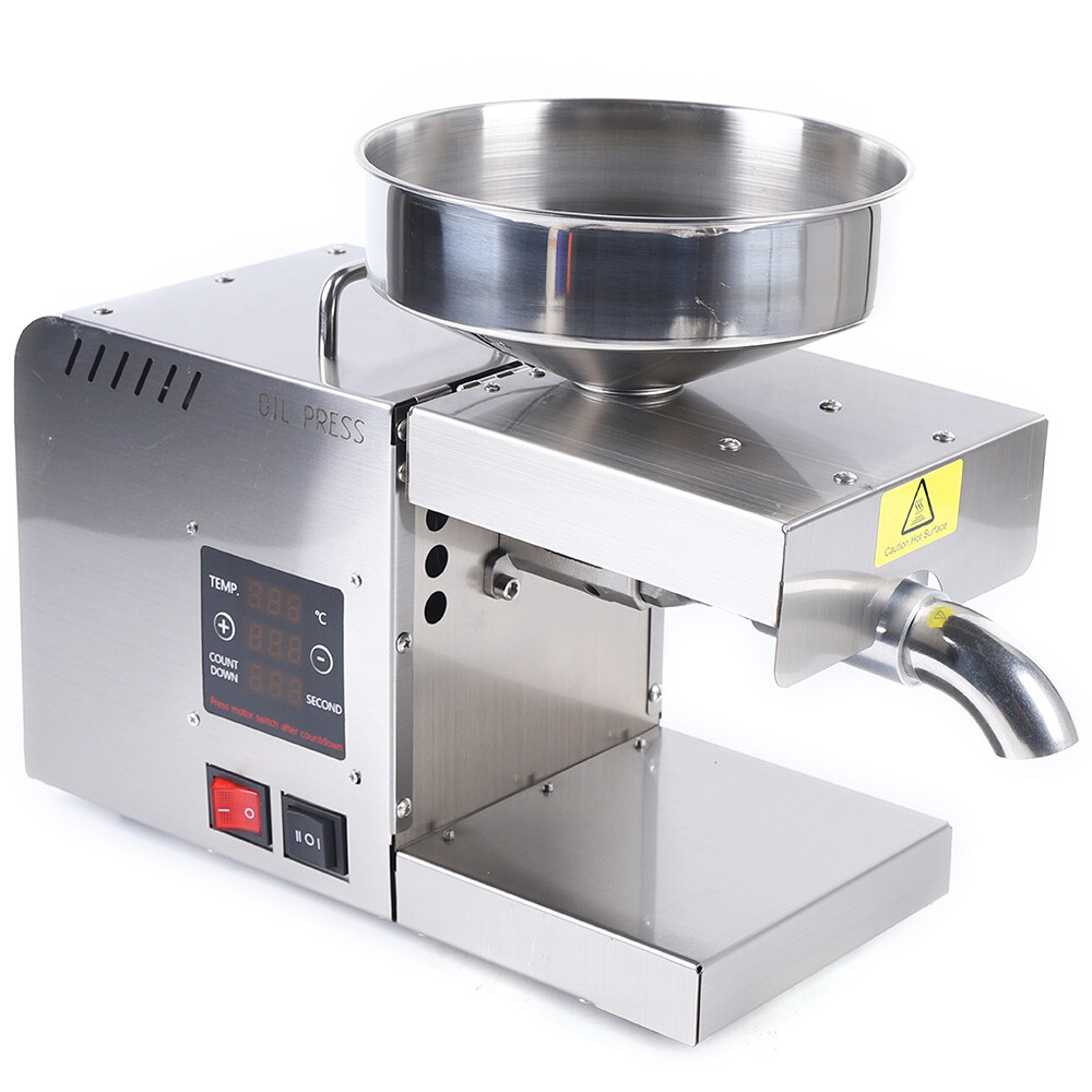 Automatic Oil Press Machine Cold & Hot Press 610W Oil Extractor Temp Adjustable