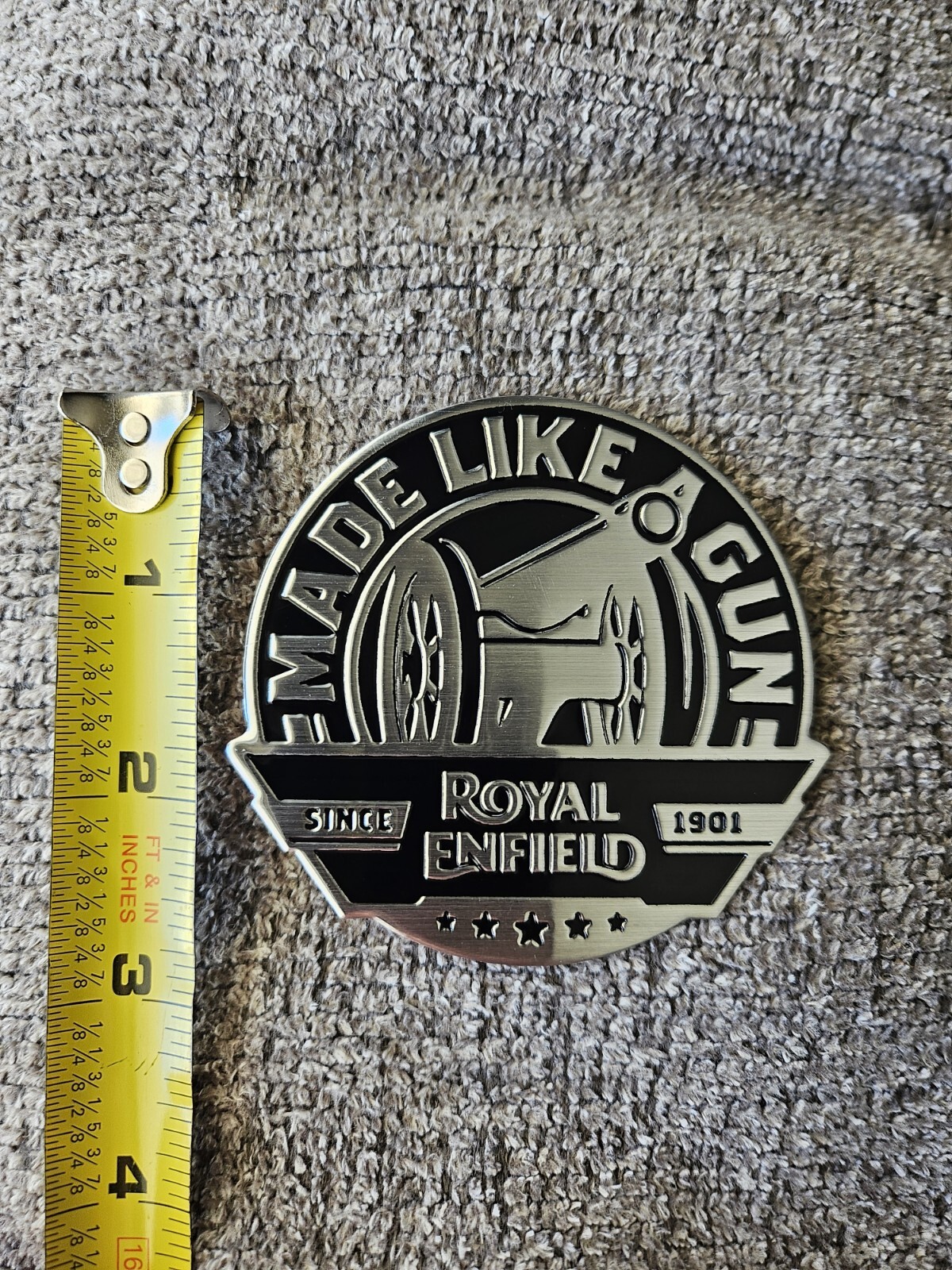 Royal Enfield Aluminum Decal, Emblem Sticker