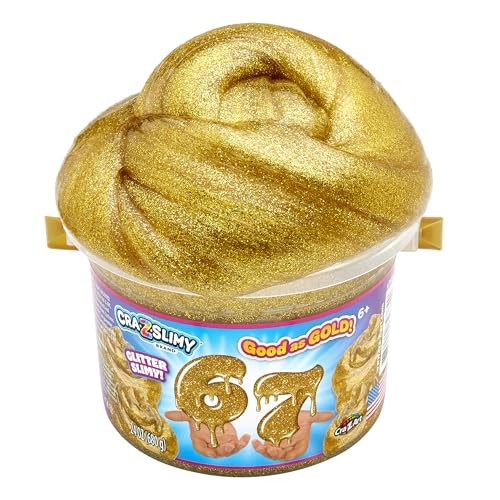 CRA-Z-Art 67 Slime Bucket, 24 oz Gold Glitter Premium 6 x 6 x 4 inches,
