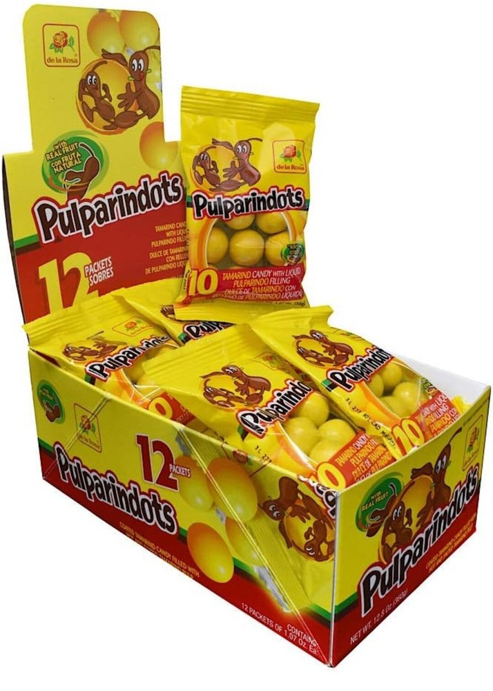 De La Rosa PulparindoDots Bite Size Original 12 Pcs Mexic Candy