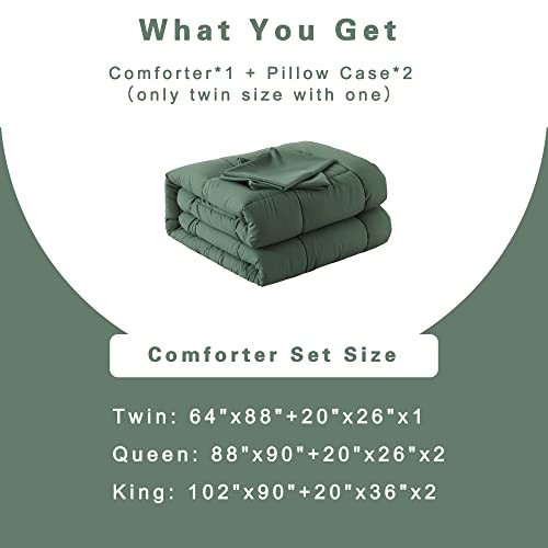 Full Size Comforter Sets -All Season Bedding Comforters Sets with 2 Pillow