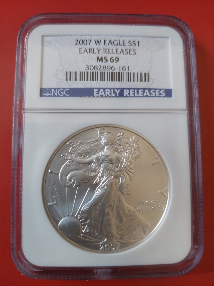 2007 W American Silver Eagle Early Releases MS 69
