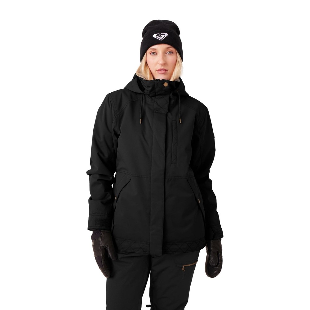 Roxy Billie Women's Winter Jacket, Black, Large