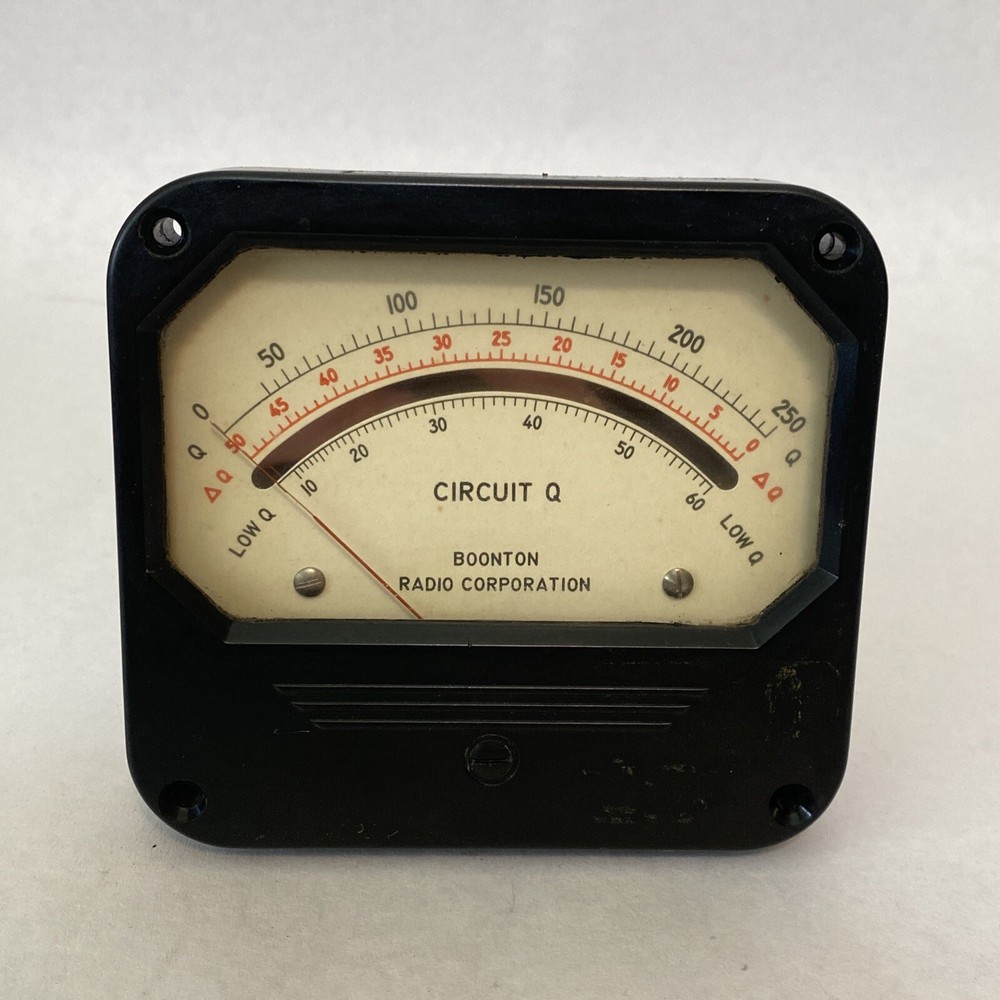 Vintage Boonton Radio Corp Circuit Q Meter Gauge Panel 801. Untested