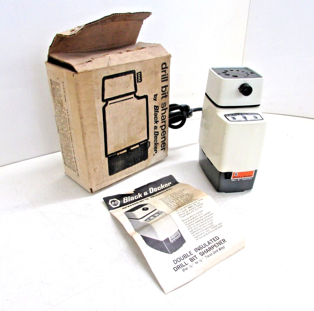 BLACK & DECKER DRILL BIT SHARPENER, Cap, 1/8" TO 3/8", #7980/9080
