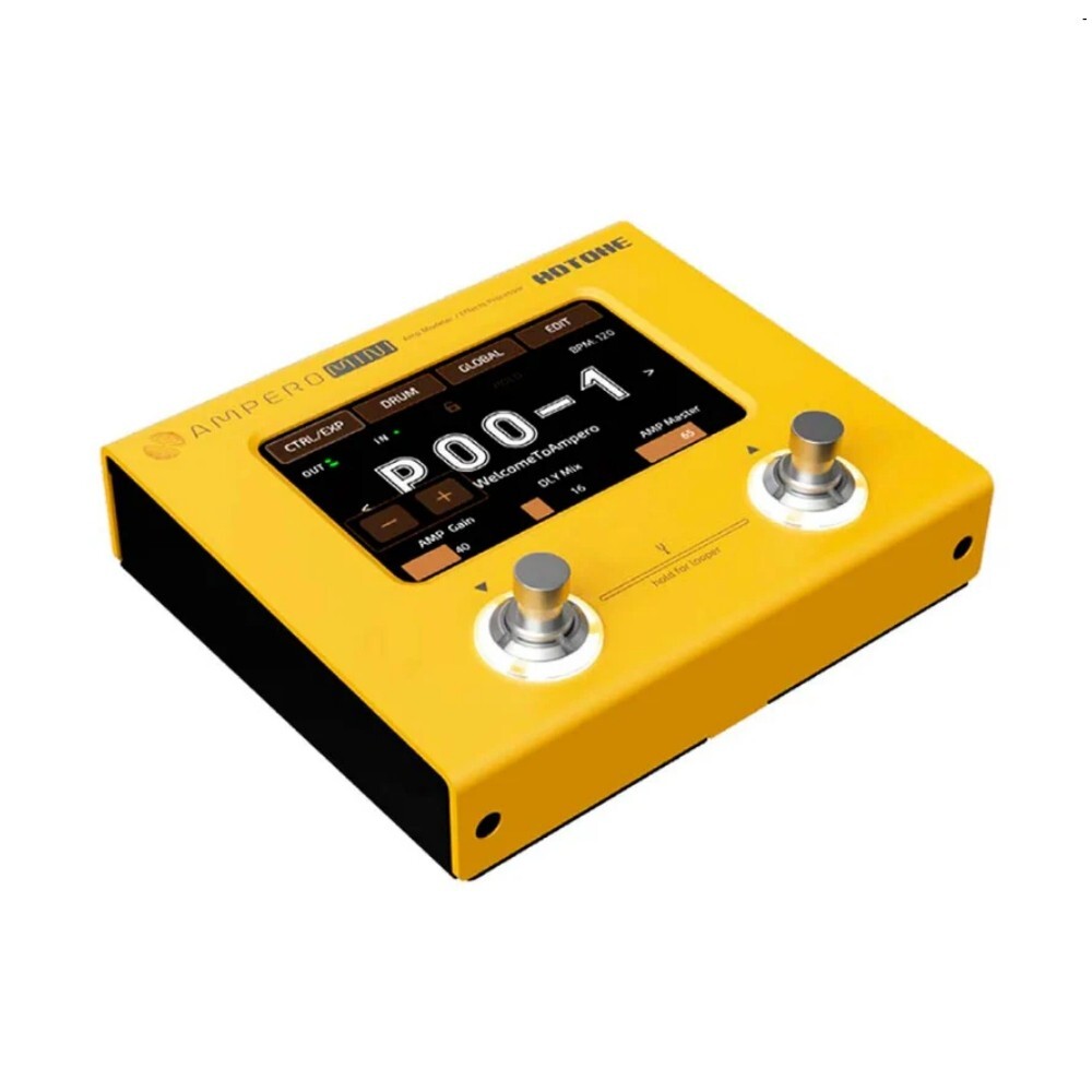 HOTONE AMPERO MINI MARIGOLD Modeler/Looper/Interface/FX Touchscreen Stomp Box