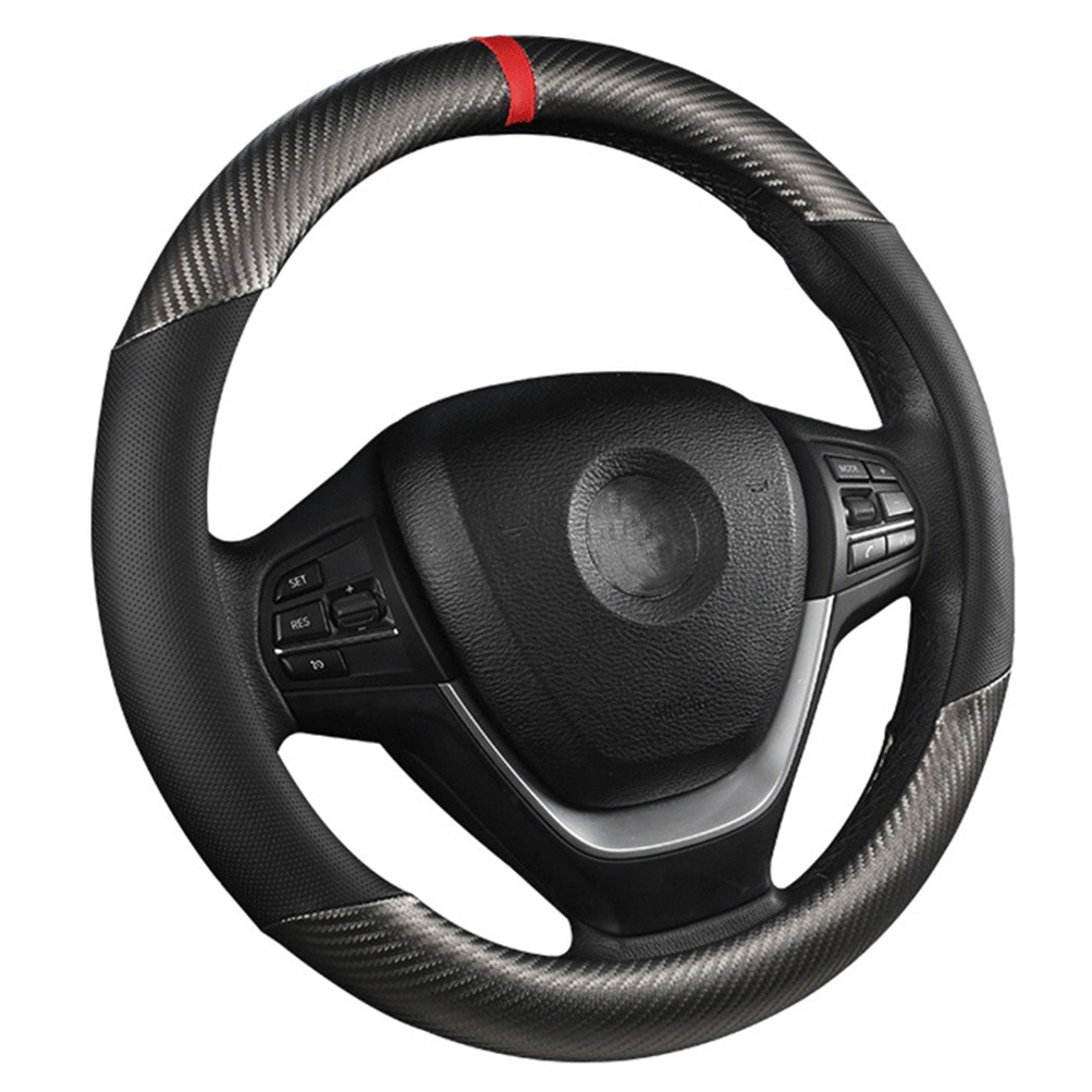 Carbon Fiber Leather Car Steering Wheel Cover Antislip Accessories For Chevrolet