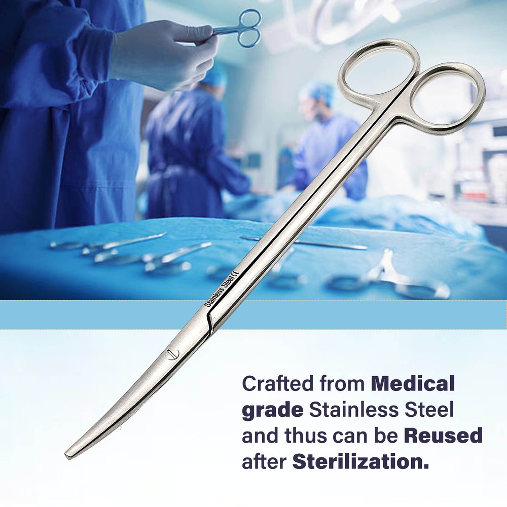2x Metzenbaum Scissors Straight & Curved 7"Plastic Surgery Dissecting Veterinary