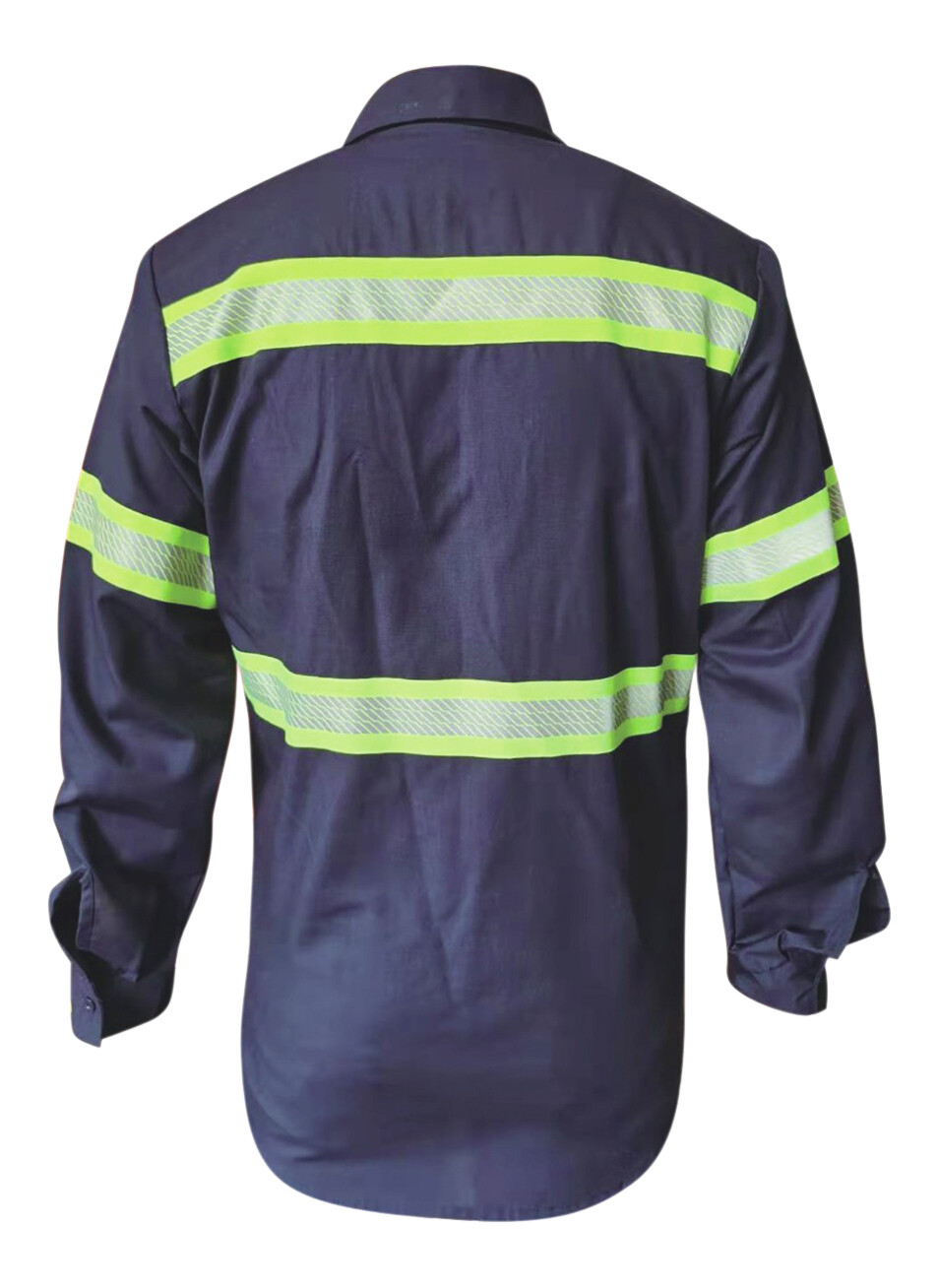L&M Men's Hi Vis Reflective Safety Work Uniform Shirt New