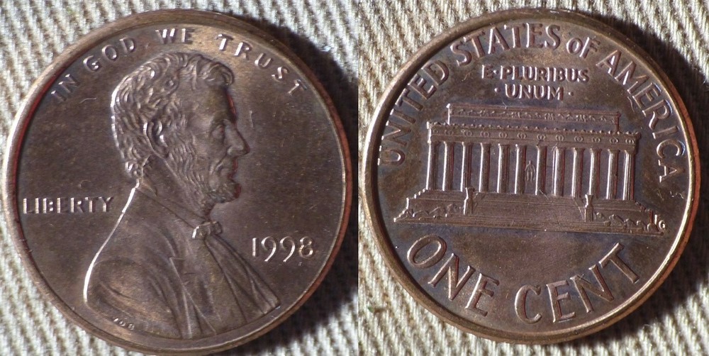 Errors : 1998 Cent Type 2 Revers IREC110