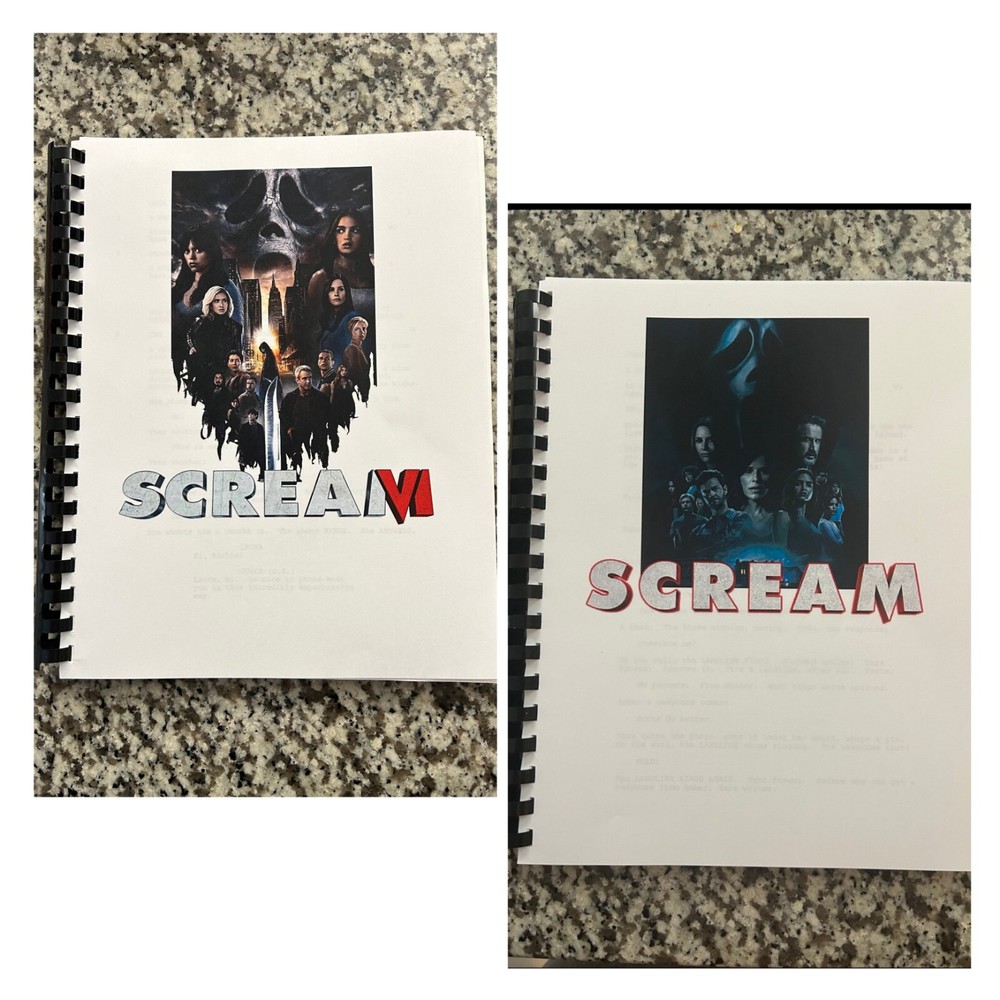 Scream 5 & 6 Horror Movie Script Reprint Full Screenplay Script BUNDLE OF 2