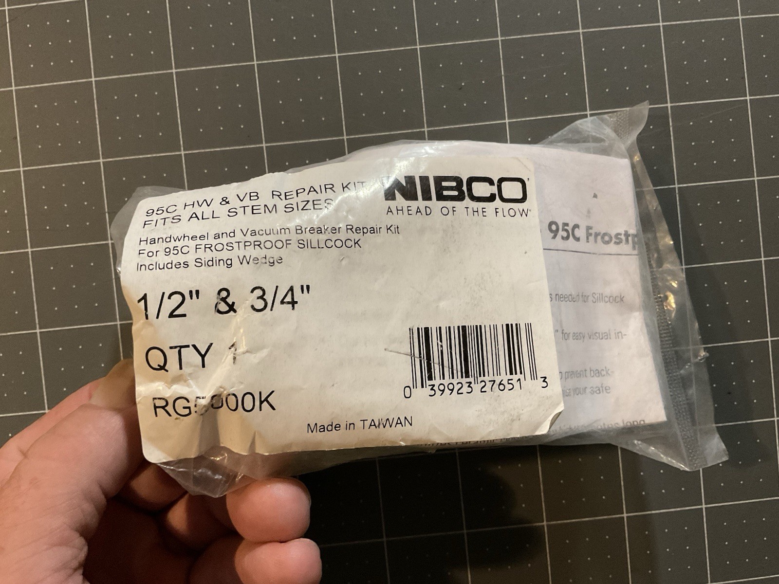 NIBCO RG5000K 95C Frost-Proof Sillcock Hardware Repair Kit, Screw, Siding Wedge