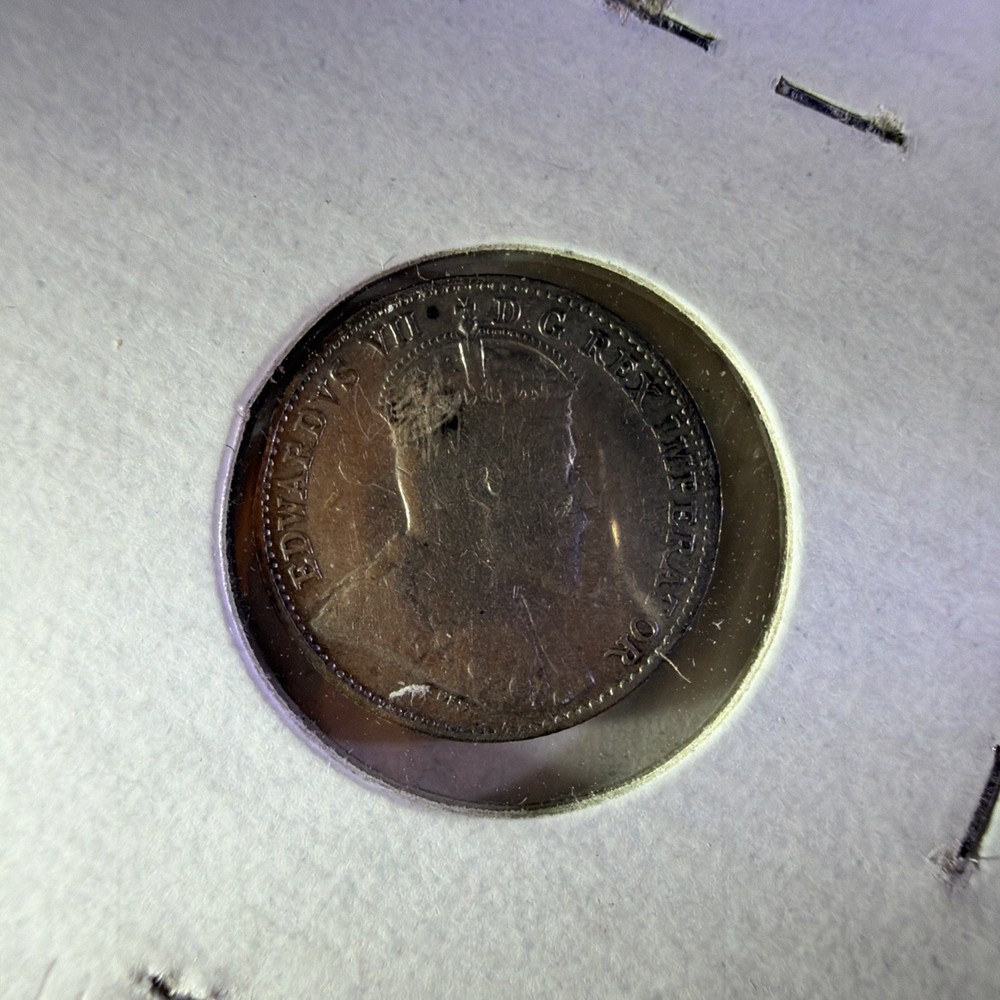 1907 Canada - 5 Cent Coin - .925 Silver Five Cent- 275