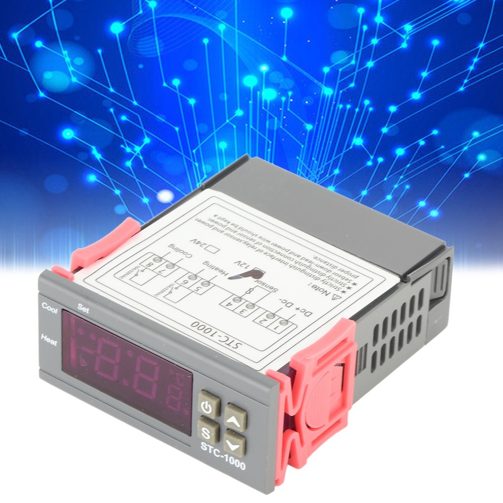 Digital Temperature Controller With Sensor STC-1000 Accurate Cooling And Hea