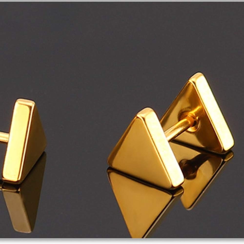 Stainless Steel Geometric Shape Classical Simple Plain Stud Earrings