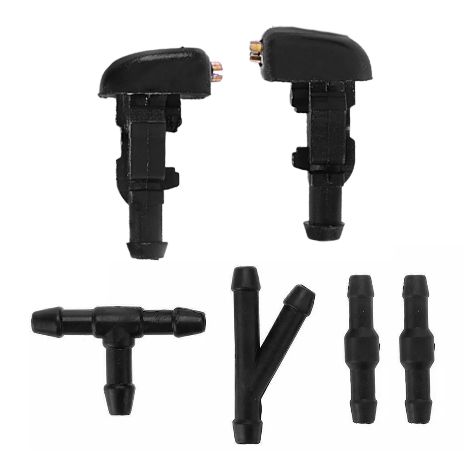 Universal Car Windshield Wiper Washer Squirter Nozzle Spray Jet Kit Fluid Hose U
