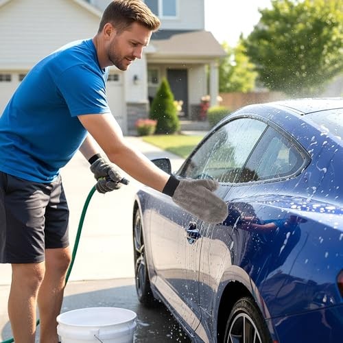 8 Pack Microfiber Cleaning Dusting Mitt, 4 Colors Washable Reusable Cleaning