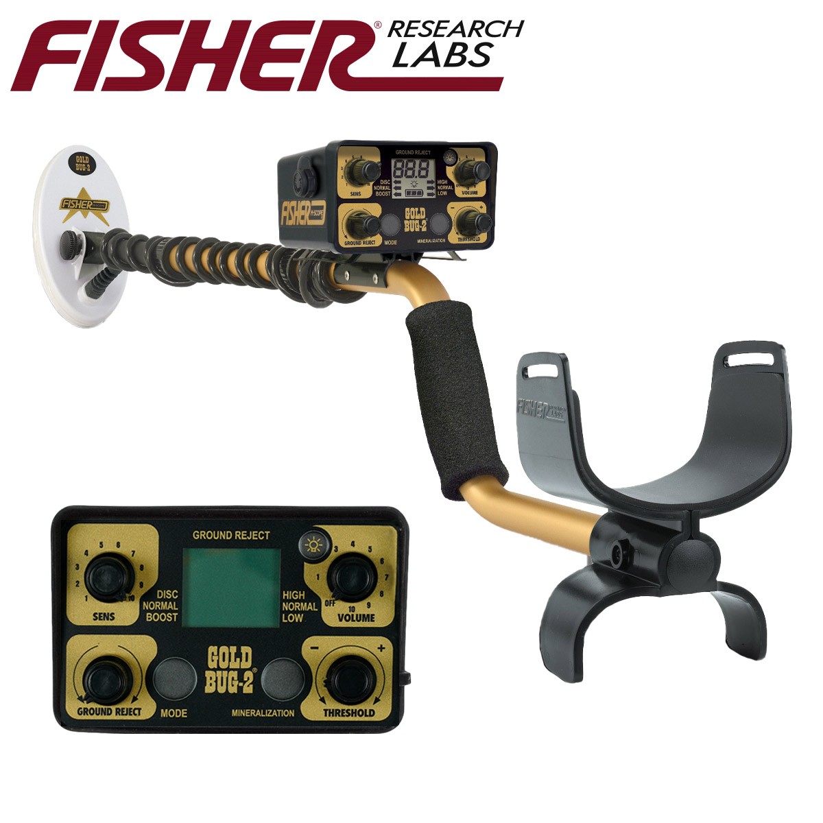 Fisher Gold Bug 2 II Metal Detector – 6.5" Coil for Gold Nugget Hunting GB2-6
