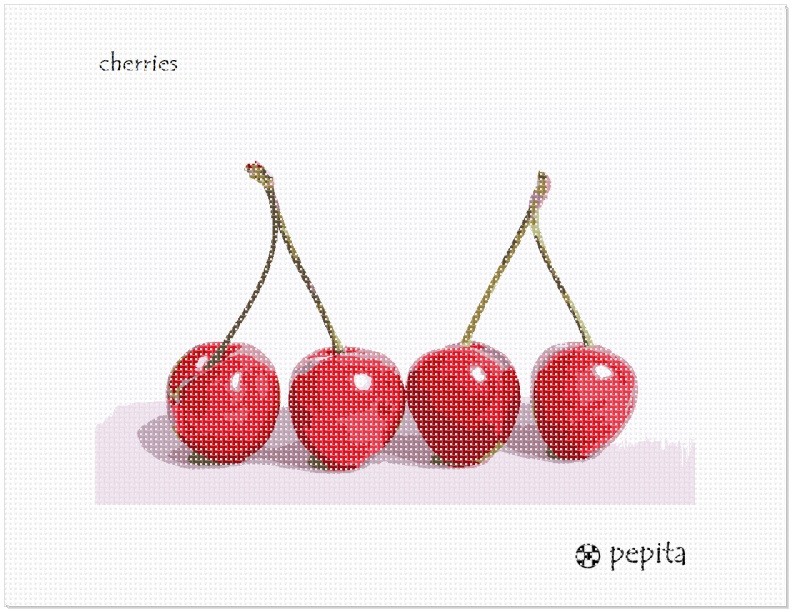 Cherries Needlepoint Kit or Canvas (Home)