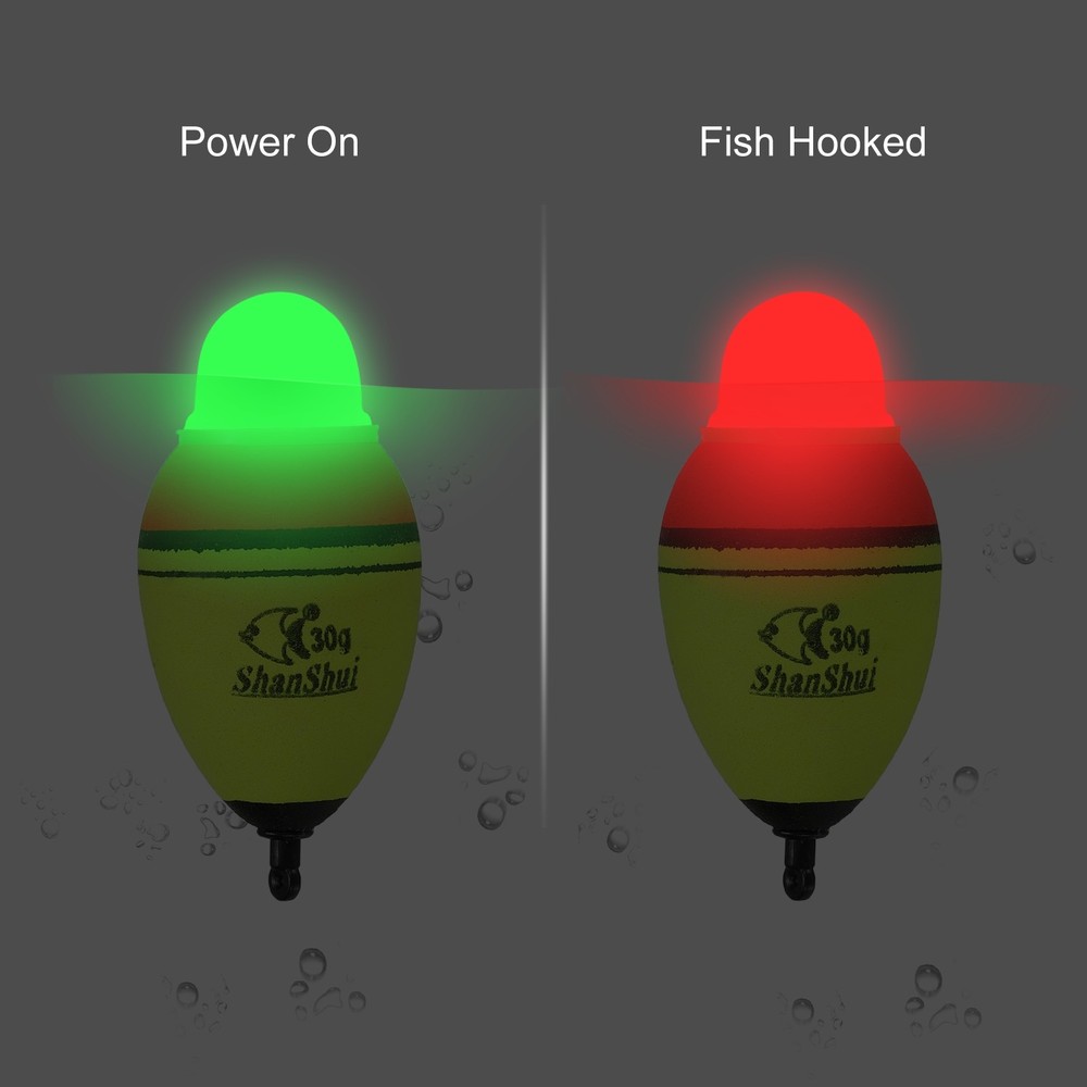 Yellow - Lighted Fishing Slip Bobbers LED Light Up Float
