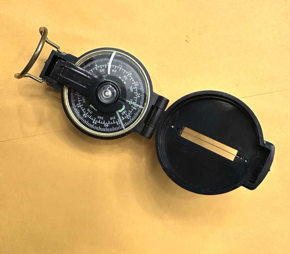 Vintage Engineer Lensatic Compass Directional Hiking Navigation