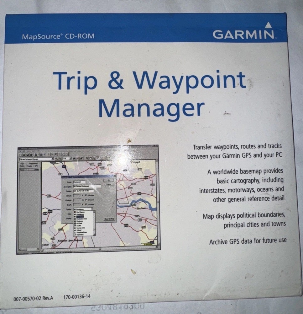 Farmin Map source CDROM Trip Waypoint Manager