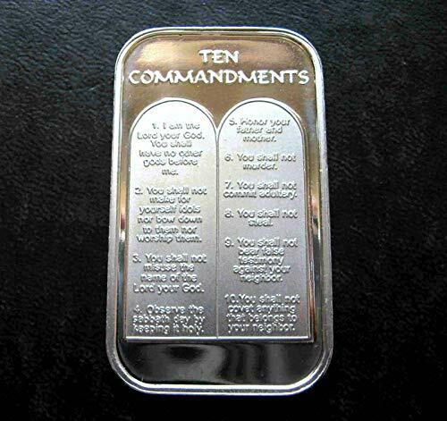 2 ozs: 1oz TEN 10 COMMANDMENTS + 1 oz JESUS ON THE CROSS ~ SEALED PLASTIC CASES!